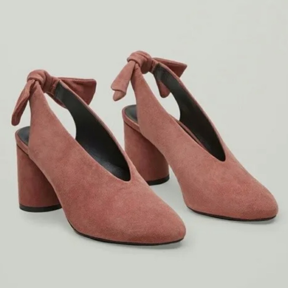 COS Suede Slingback Bow Pumps sz 39 / 8.5